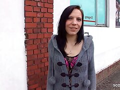 Slender German School Woman Pickup and