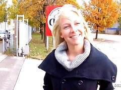 Super-cute German School Female Pickup and Audition Poke by Ugly Guy