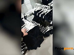 Shopping mall blowjob before her BUTTHOLE-DRILLING! Maria wants to be a goddess of kink