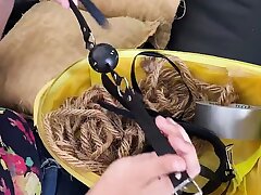 Insane Nephew Wants Wire Restrain bondage And Ball Gag