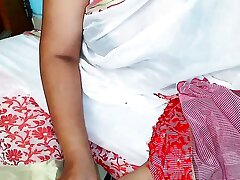 (Family Sex) Step-mother chopping vegetable abruptly saree fell from her torso i seeing yam-sized breasts & fucked Her-Cum on her ass