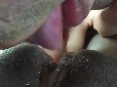 Licking dark-hued 18yo poon