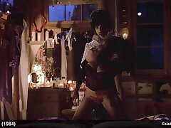 Apollonia Kotero without bra and lingerie glamour scenes