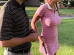 BIG Knockers Towheaded TEEN Gabbie Carter Hits A Hole-In-One