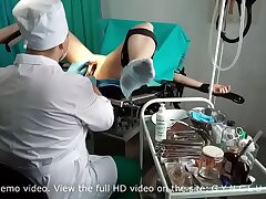 Lady get climax om obgyn chair